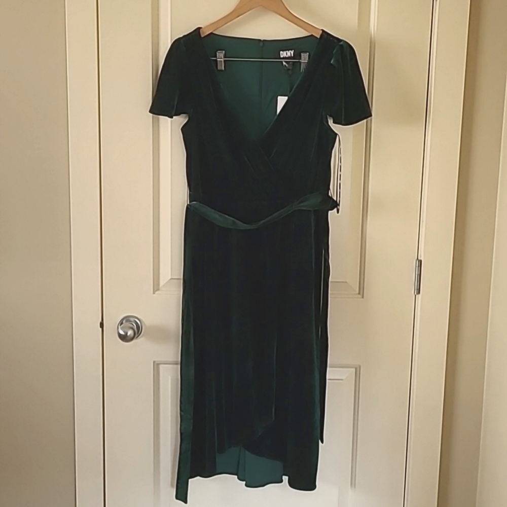 DKNY Velvet Wrap Dress